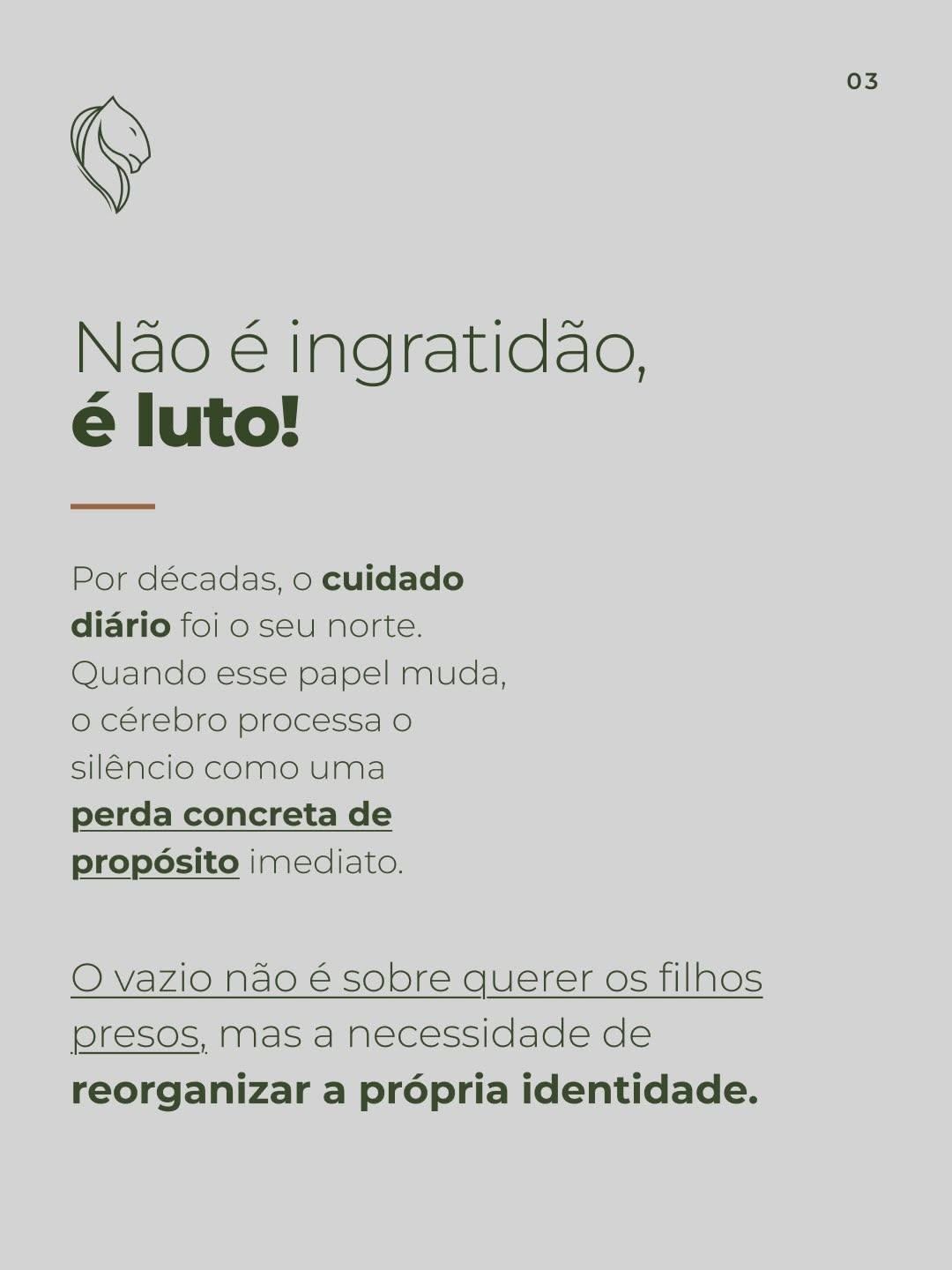 Texto sobre luto e reorganização da identidade